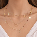Ourums Multi Layer Charm Necklace