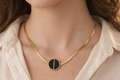 Ourums Black Gold collar Necklace