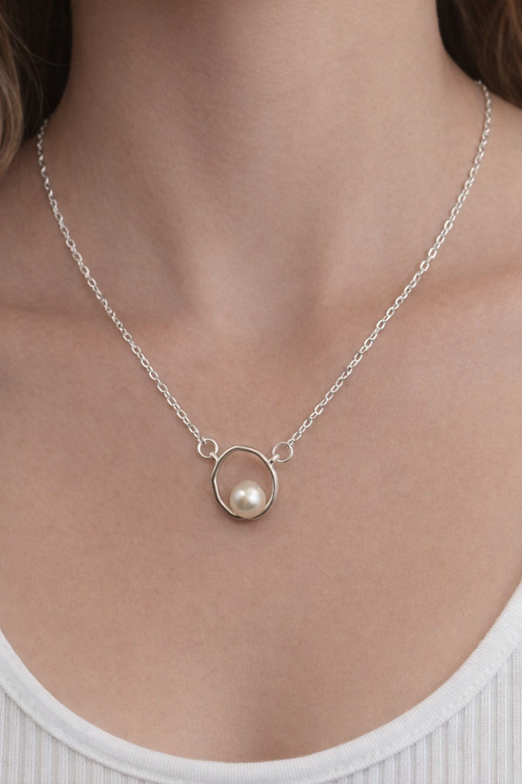 Ourums Pearl Circle Necklace