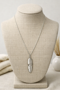 Ourums Feather Pendant Necklace