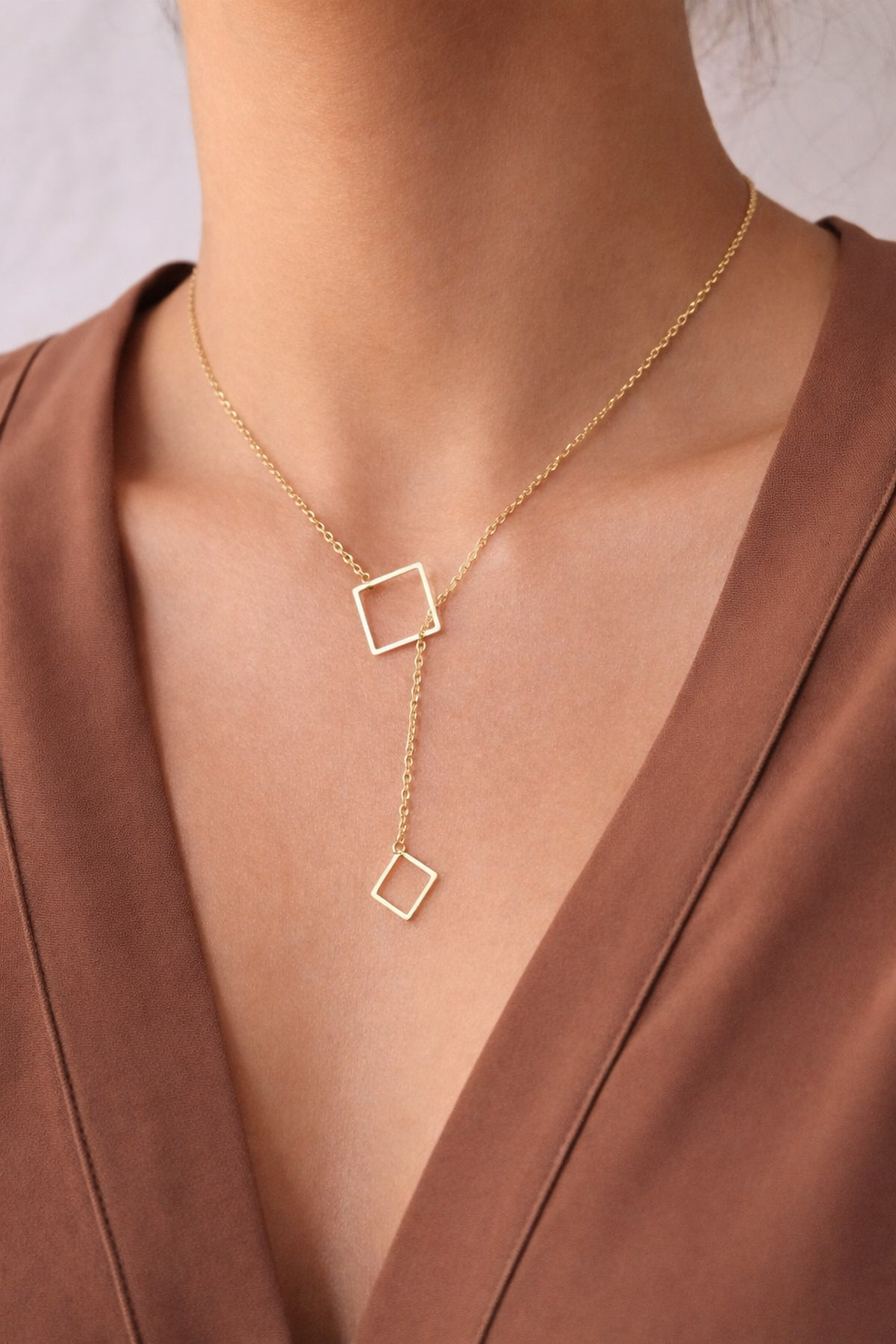 Ourums Gold Block Necklace