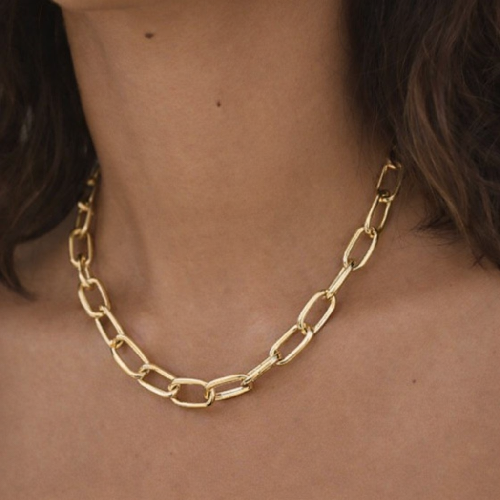 Ourums Gold Link Chain Necklace 