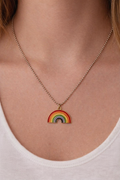 Ourums Rainbow Pendant Necklace