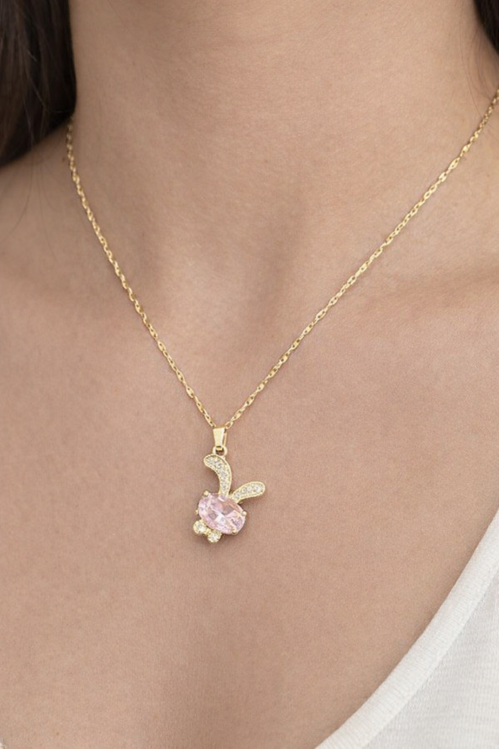 Ourums Cute Bunny Necklace