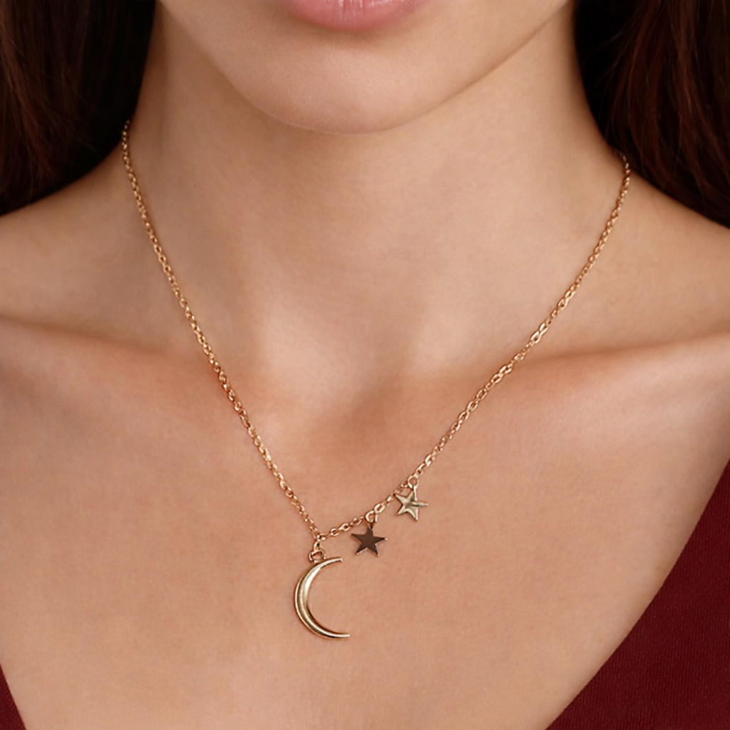 Ourums Moon Stars Necklace