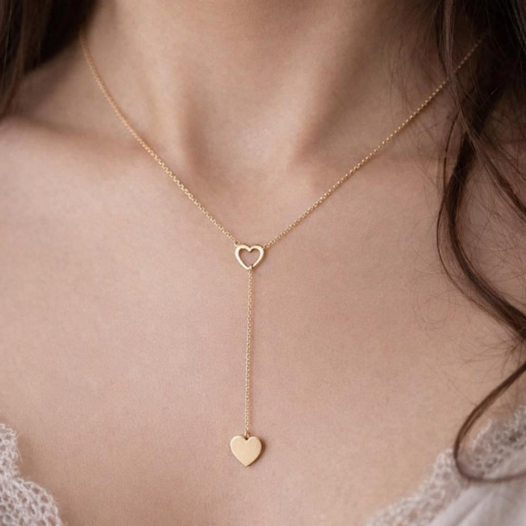Ourums Heart Drop Necklace