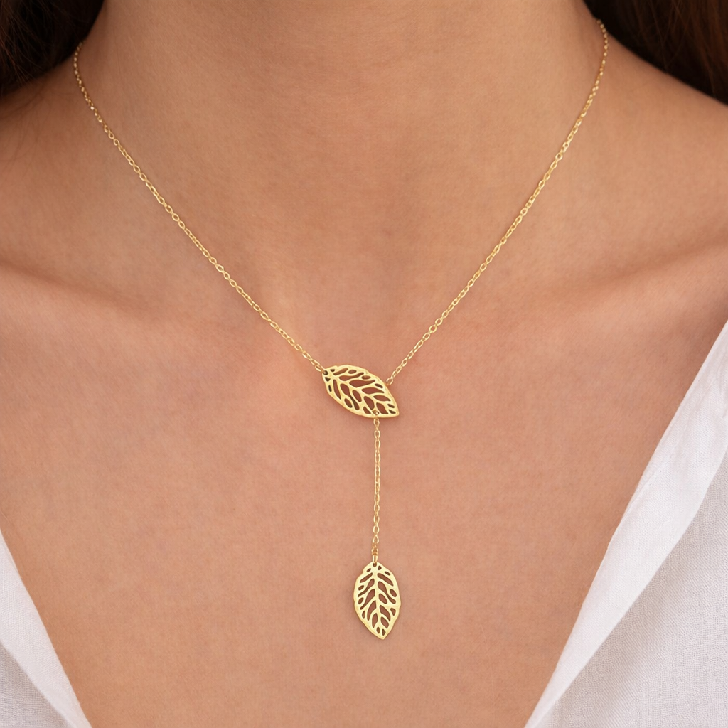 Ourums Gold Leaf Necklace