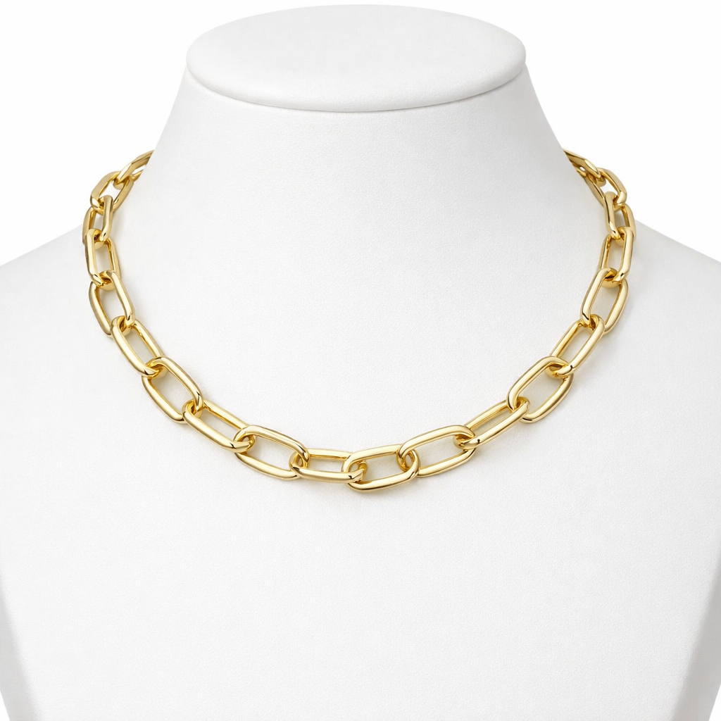 Ourums Gold Link Chain Necklace 