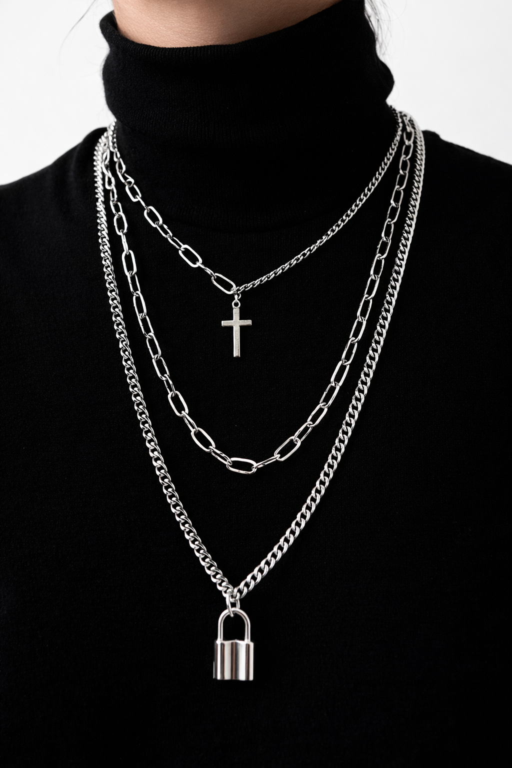 Ourums Silver Layered Necklace