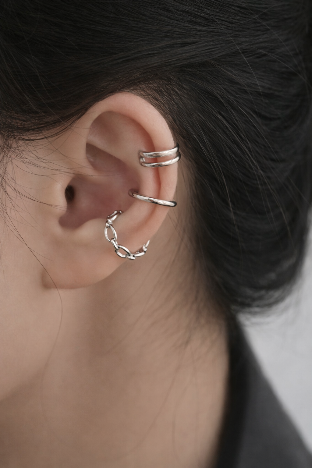Ourums Silver Ear Cuff