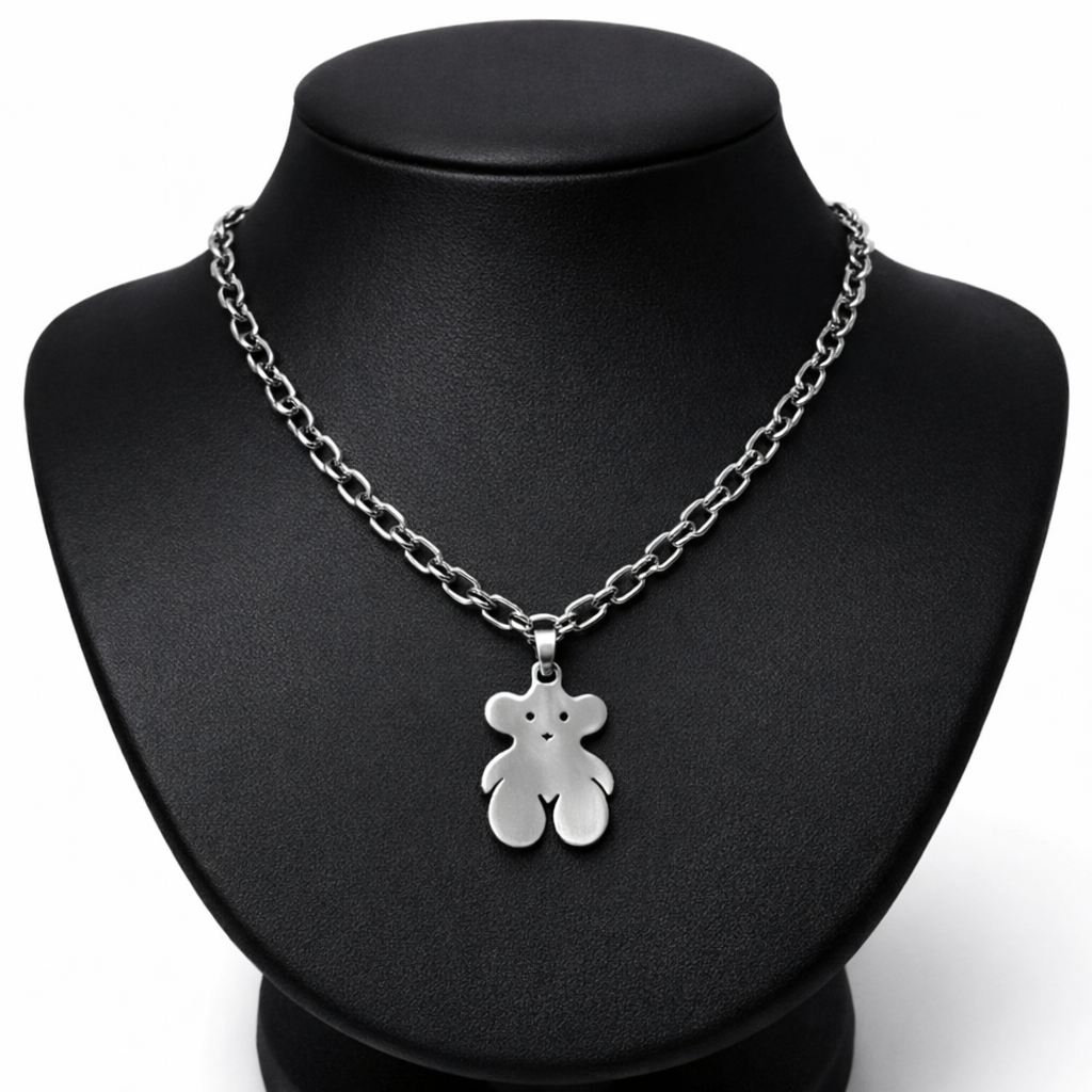 Ourums Silver Bear Necklace