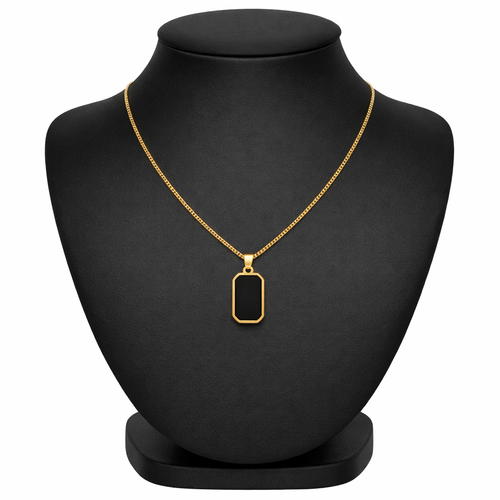 Ourums Black Enamel Necklace 