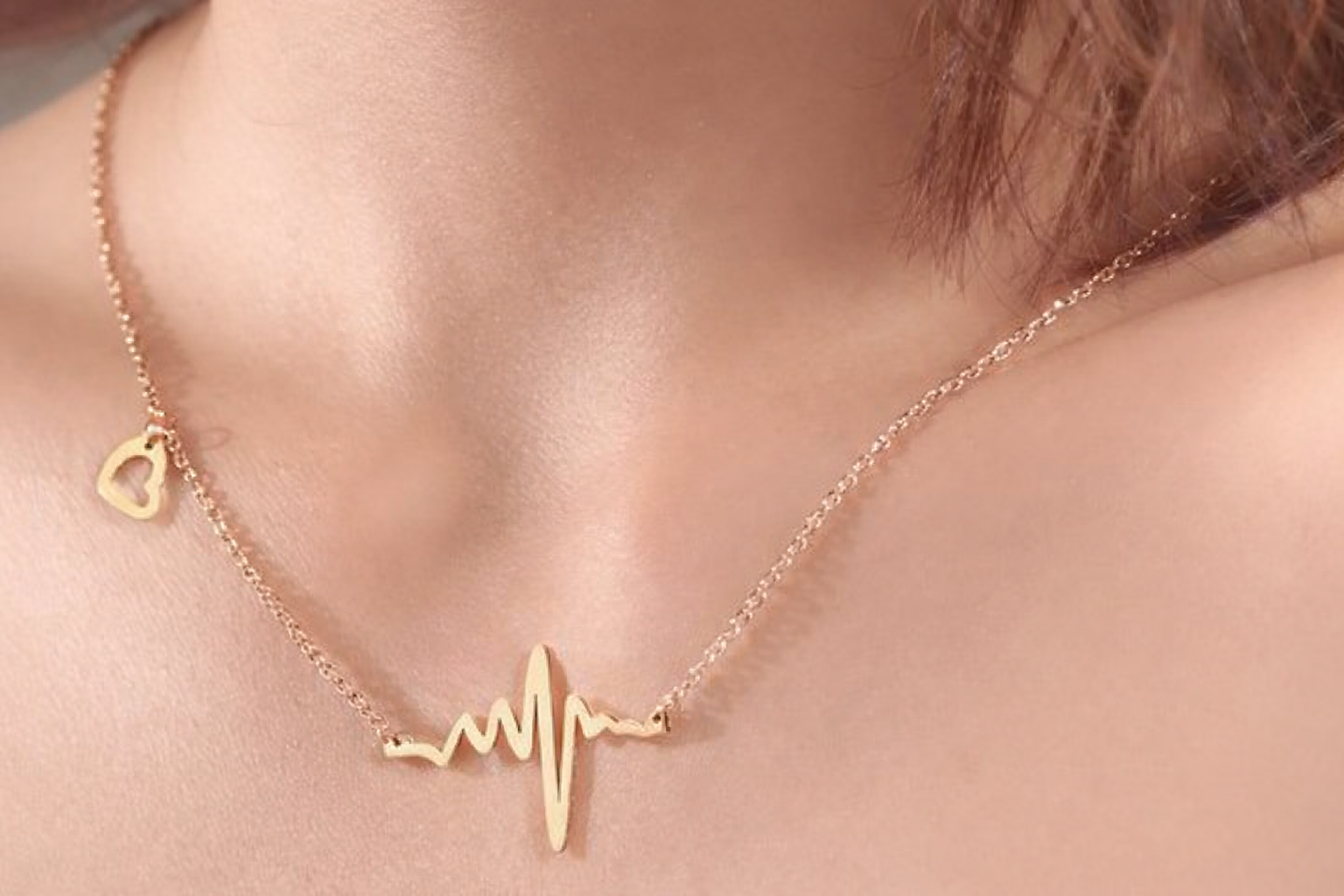 Ourums Gold Heartbeat Necklace