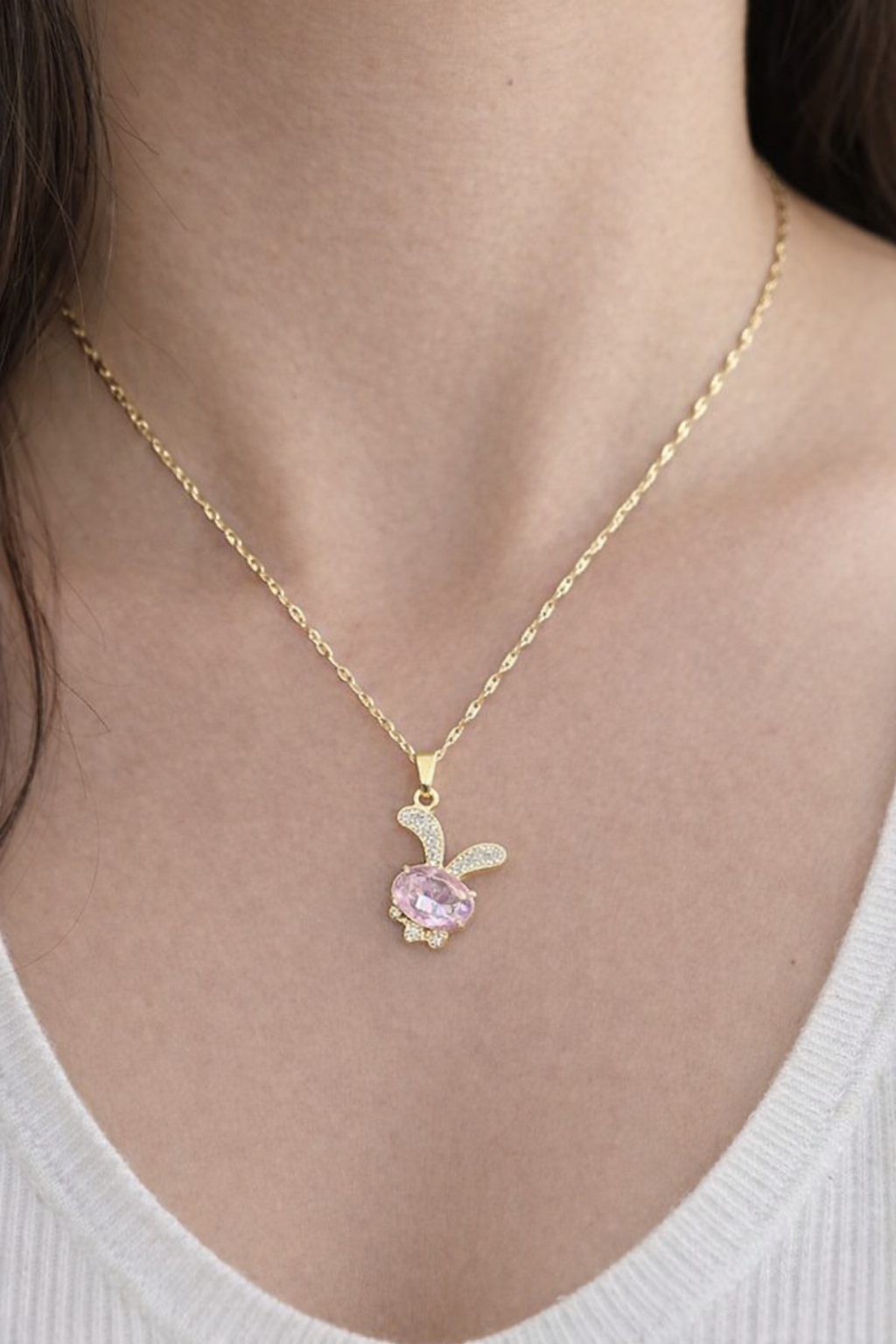 Ourums Cute Bunny Necklace