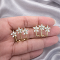 Ourums Gold Star Flower Earrings