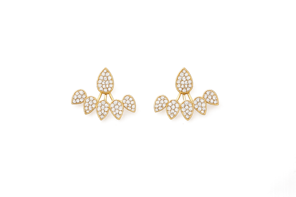 Ourums Teardrop Stud with Bow Ear Jacket