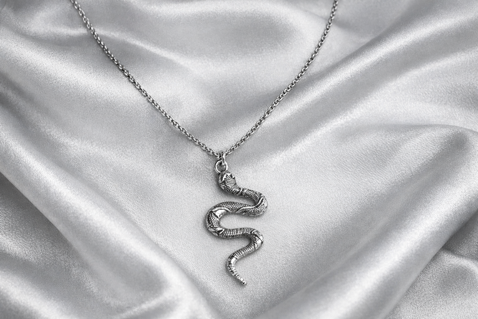Ourums Snake Pendant Necklace 
