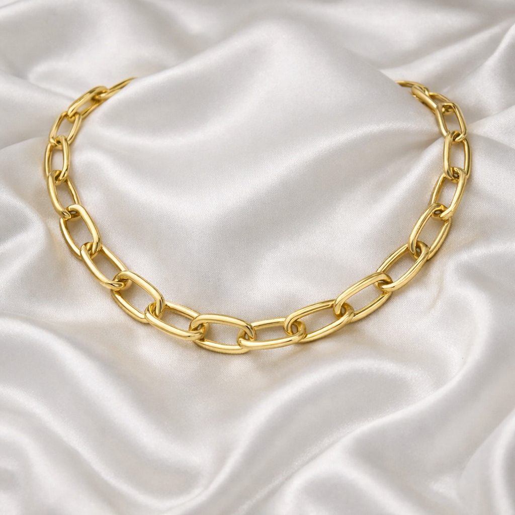 Ourums Gold Link Chain Necklace 