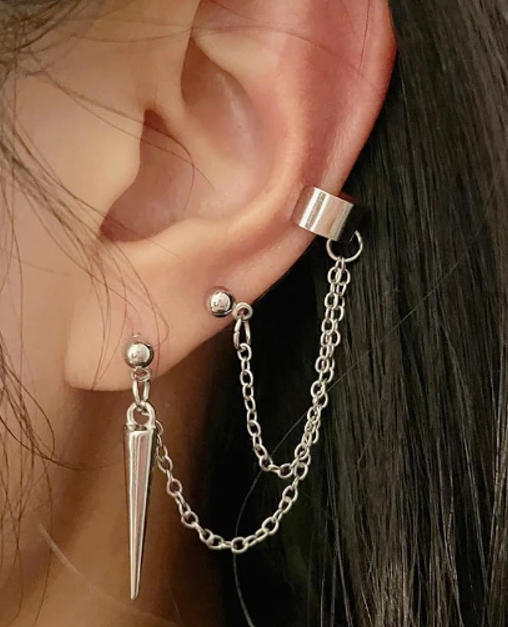 Ourums Punk Ear Cuff Chain