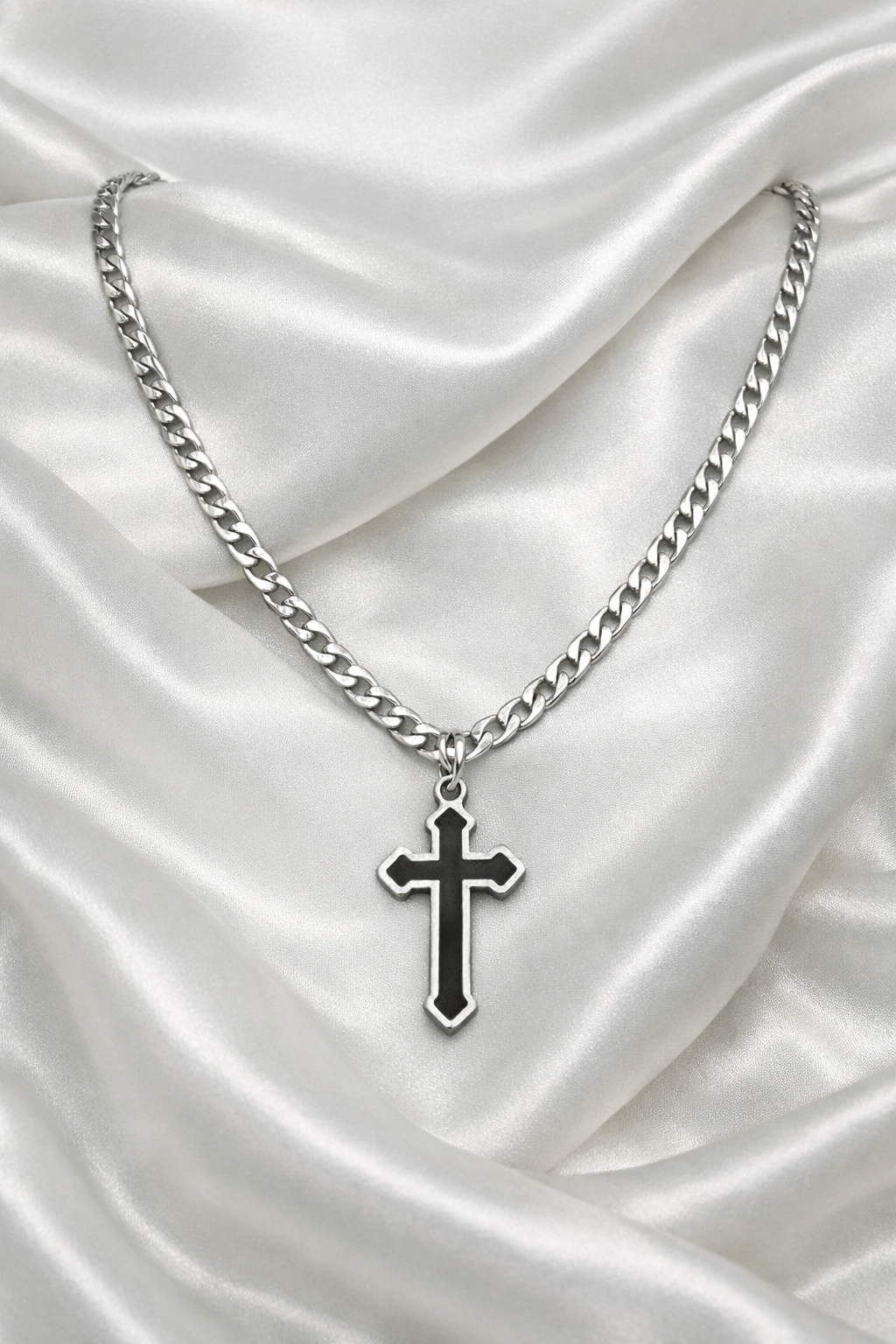 Ourums Men Cross Pendant Necklace