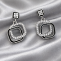 Ourums Crystal Square Drop Earrings