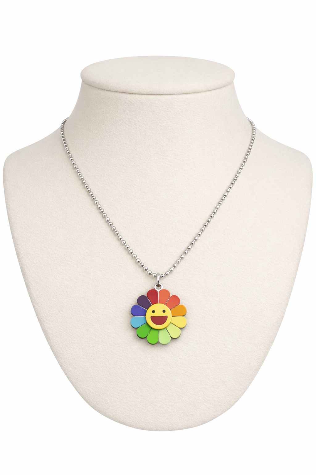 Ourums Men Colorful Flower Necklace