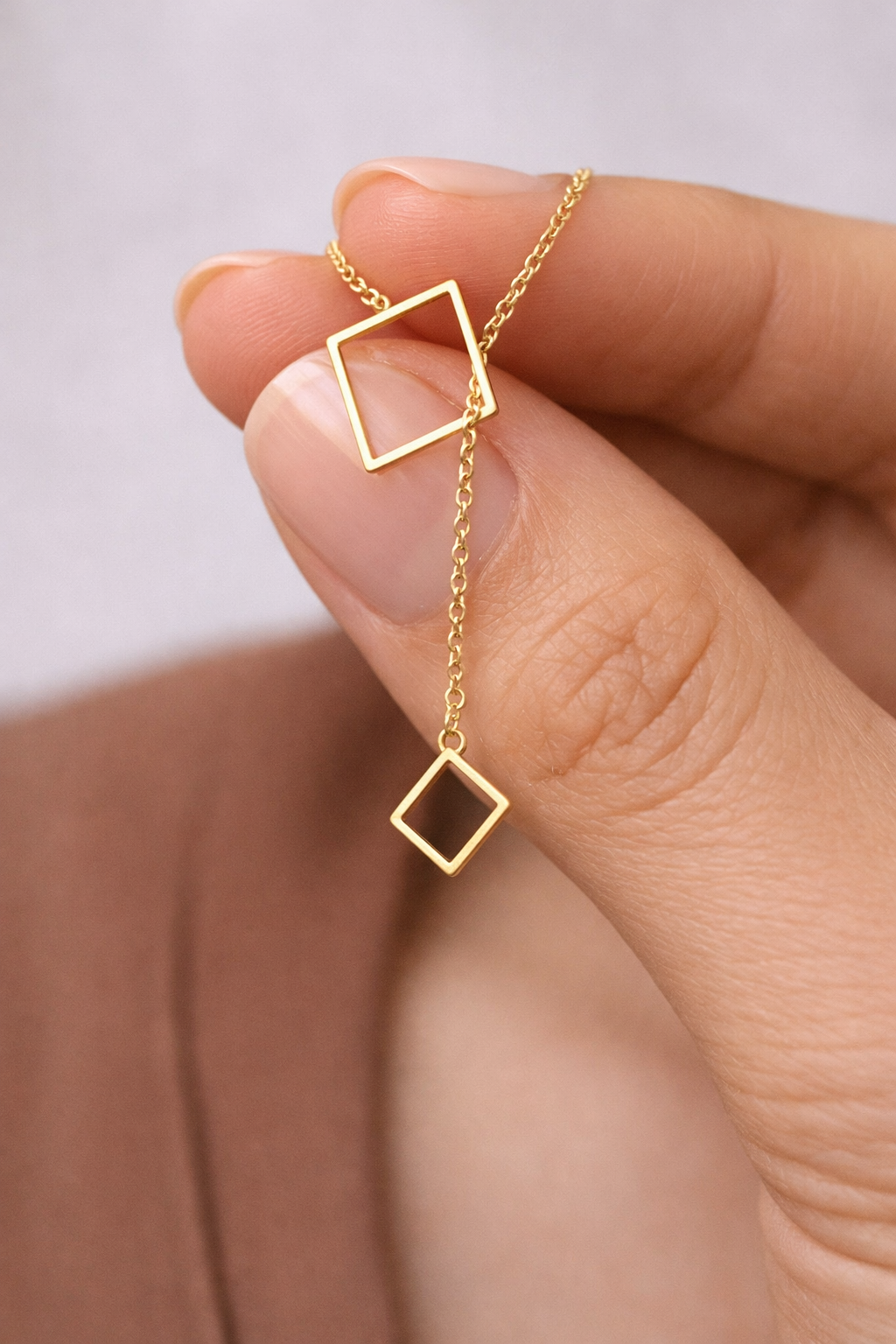 Ourums Gold Block Necklace
