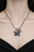 Ourums Silver Butterfly Necklace