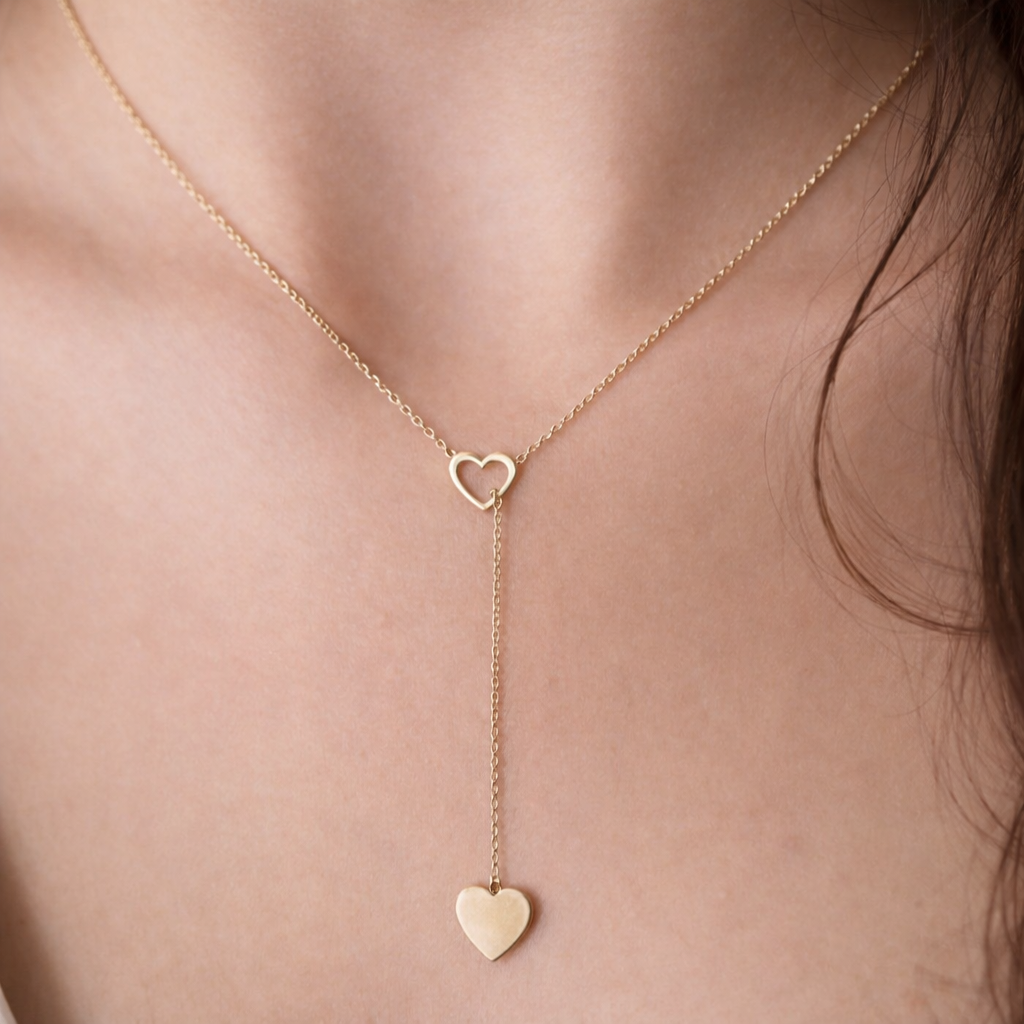 Ourums Heart Drop Necklace