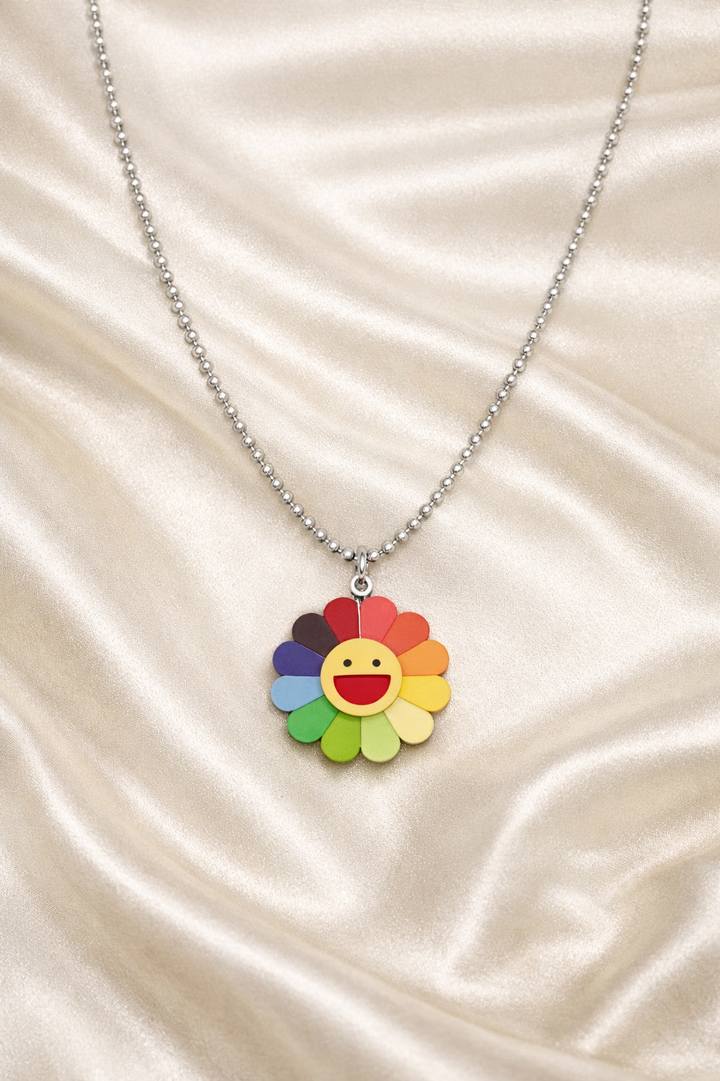 Ourums Men Colorful Flower Necklace