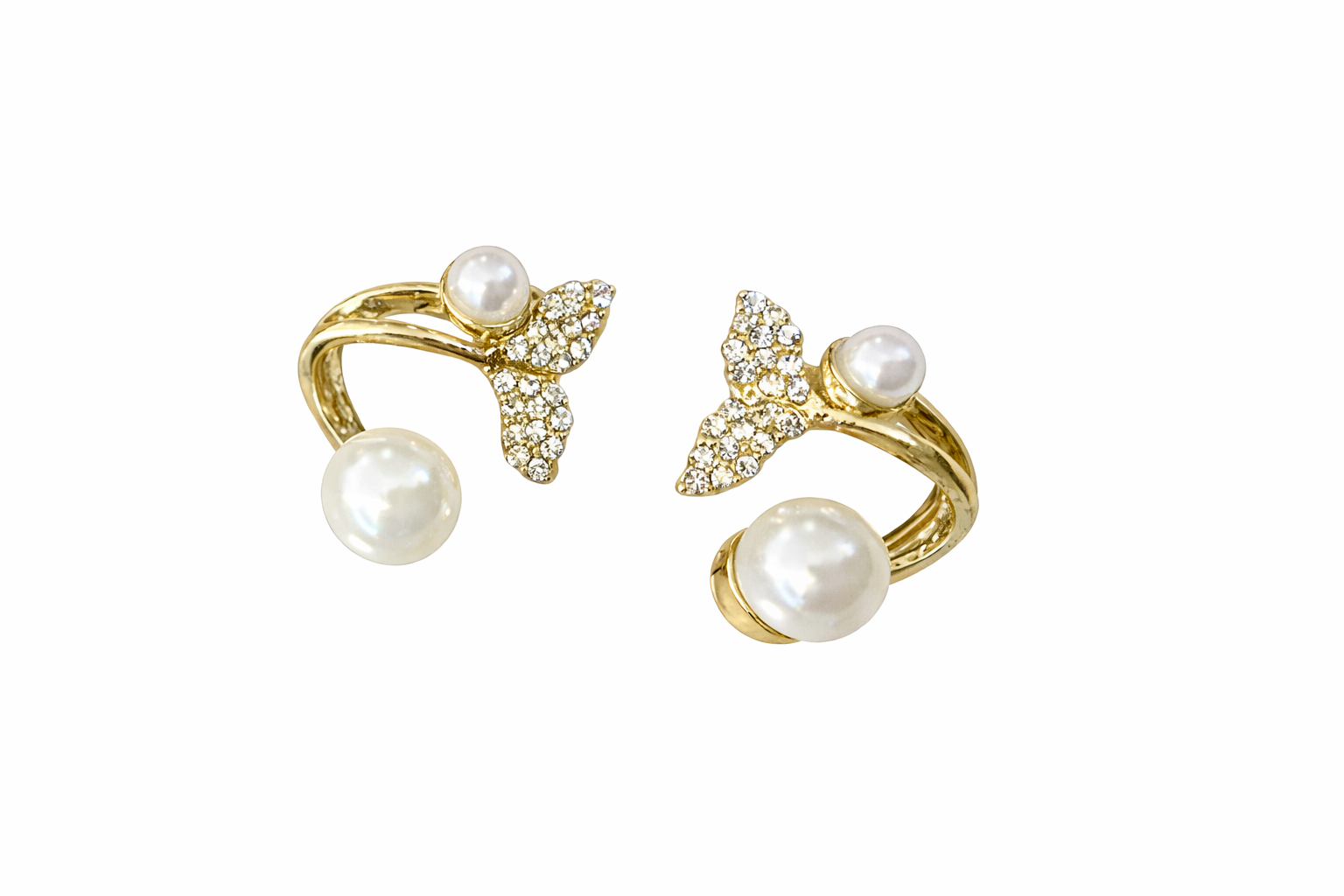 Ourums Gold Wings Pearl Stud