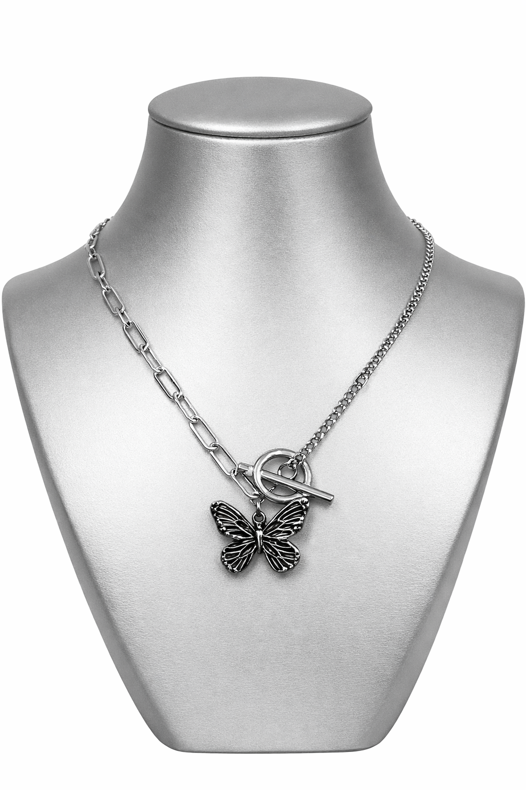 Ourums Silver Butterfly Necklace