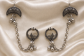 Ourums Oxidised Lotus Indo Western Chain Ear Cuff