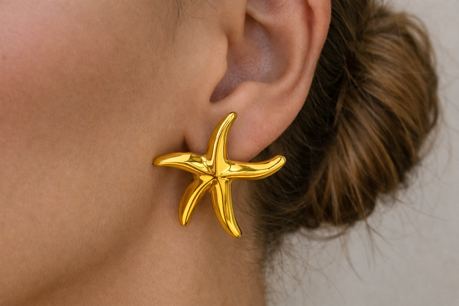 Ourums Starfish Gold Plated Earrings