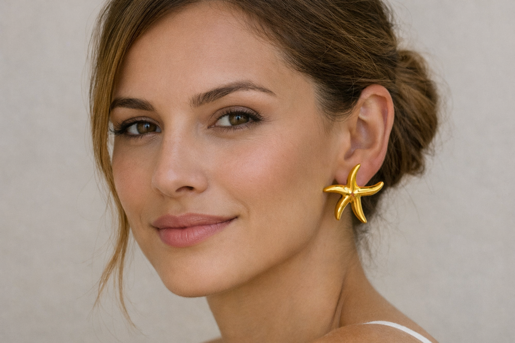Ourums Starfish Gold Plated Earrings