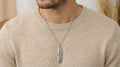 Ourums Men Feather Pendant Necklace